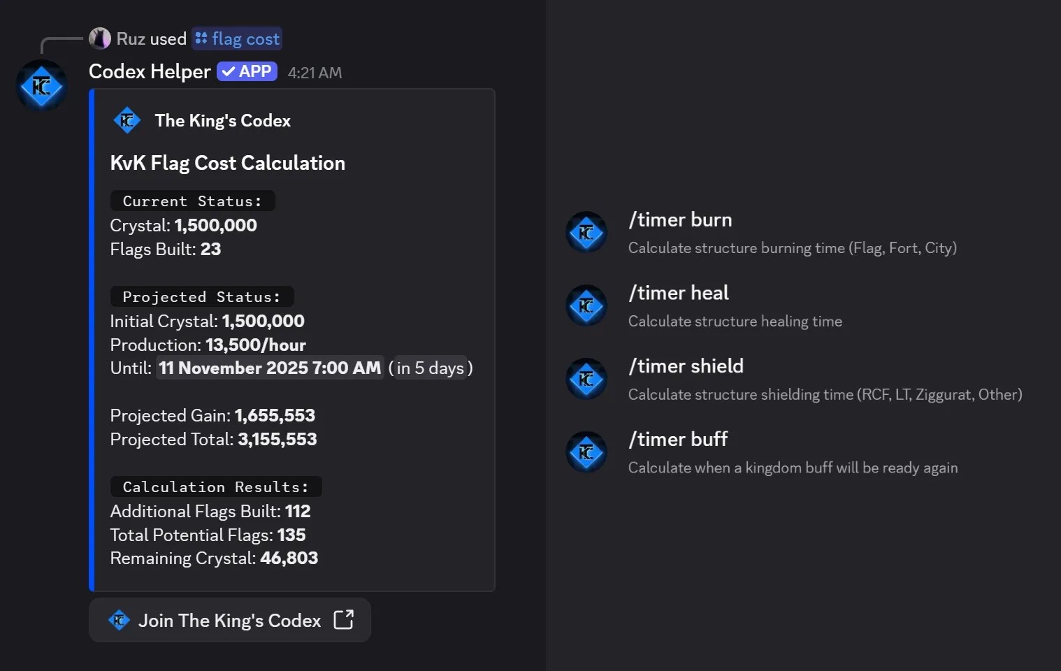 KvK Commands