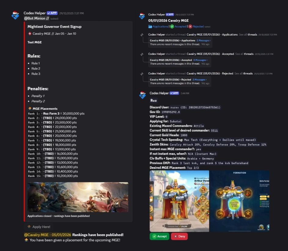 MGE Applications